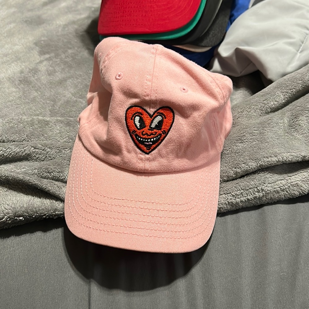 Pink Hat with Heart on it